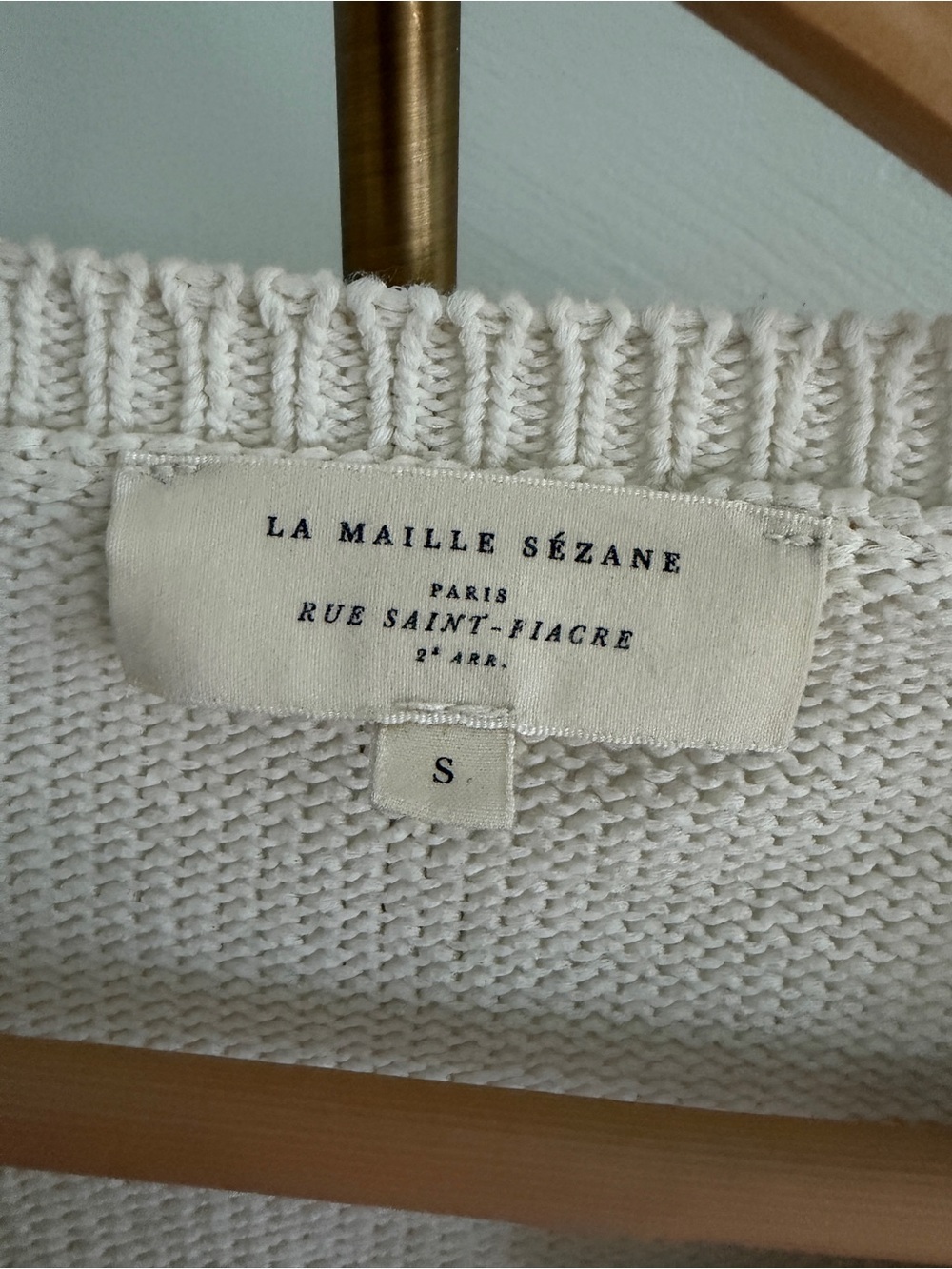 Sezane sweater with cream and tan stripes (READ DESCRIPTION) - Picture 3 of 5